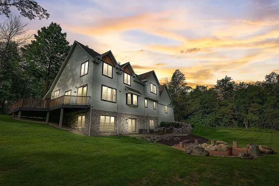 Exterior view of the back of the  Montana Custom home designed and build by Mikkelson Builders